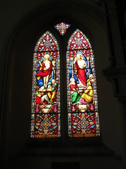Stained Glass Window in the Church.