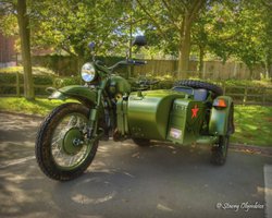 Restored Motorcycle and sidecar