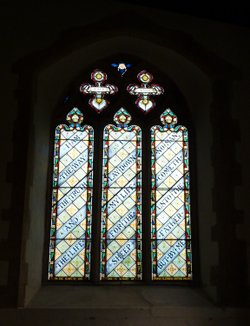Stained Glass Window in the Church.