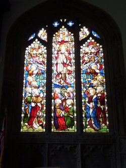 Stained Glass Window in the Church.