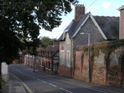 Marlborough St. Andover looking towards the former Almshouses