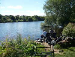 Fishing on the River Tees near Preston Hall Wallpaper
