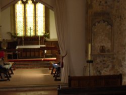 Interior of St Botolph's Church in Iken
