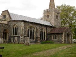 The medieval Church of Holy Virgin in Polstead, Suffolk Wallpaper