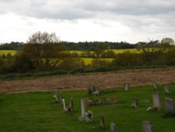 Churchyard near the Church of Holy Virgin and view on the fields in Polstead Wallpaper