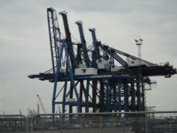 Felixstowe, cranes in the port Wallpaper