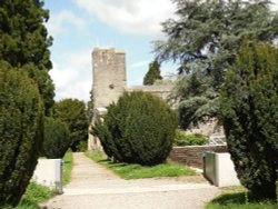 The Saxon Priory Church of Holy Virgin in Deerhurst (dating from CA 800), Gloucestershire Wallpaper