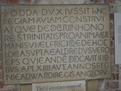 Deerhurst, an inscription near Odda's Chapel Wallpaper