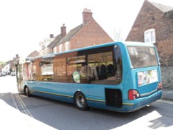 A bus in Much Wenlock Wallpaper