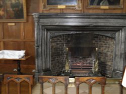 The fireplace associated with 'Alice in Wonderland'
