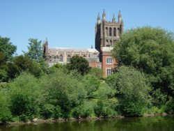 A view on the Hereford Cathedral Wallpaper
