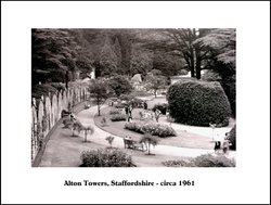 Gardens at Alton Towers circa 1961 Wallpaper