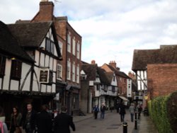 A Street Scene, Worcester Wallpaper