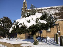 St Michael's Church in the snow Wallpaper