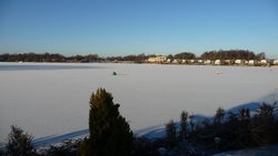 Icey lake in Tattershall Wallpaper