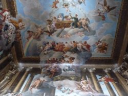 A stiff neck painting the ceiling I think! Wallpaper