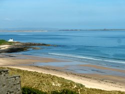 Lindisfarne from Bamburgh Castle Wallpaper