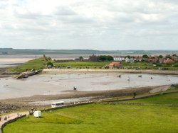 Lindisfarne Priory from Castle Wallpaper