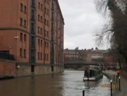 A barge on the canal.