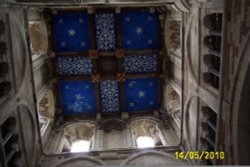 The ceiling inside the central tower of Wimborne Minster Wallpaper