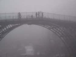 The Ironbridge in fog