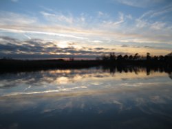 The Broads at sunset Wallpaper