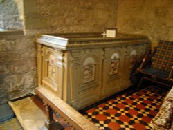 A chest-tomb in St Andrew's Church in Shelsley Walsh