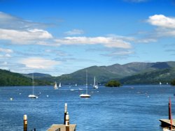 Lake Windermere from Bowness landing stage Wallpaper