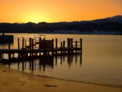 Sunset over Lake Windermere Wallpaper