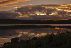 Sunset over Loch Grenshornish Wallpaper
