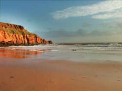 Cliffs at Sand Bay near Exeter Devon Wallpaper