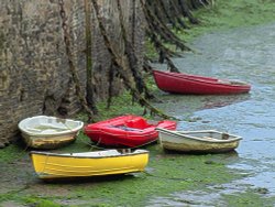 Colourful Dinghies Wallpaper