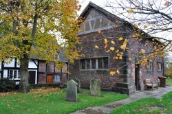 Tudor School House in the Cemetery at Great Budworth Wallpaper