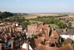 View north-east from the tower of St. Mary's Church, Rye Wallpaper