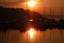 Sunset at Brixham Harbour Wallpaper