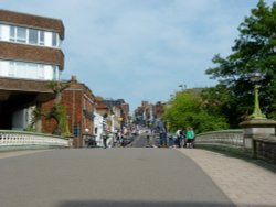 Guildford High Street ( from the bridge over the River Wey) Wallpaper