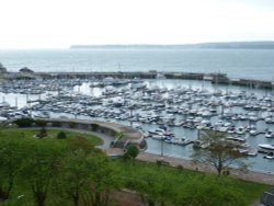 Torquay Marina on a very dull day. Wallpaper
