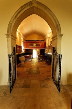 Inside view of Tyneham Church