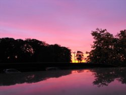 A dusk shot looking towards the Firth of Forth