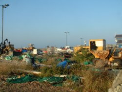 Hastings Fishermens yard. Wallpaper