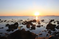 Sunset on Llandanwg Beach Wallpaper