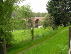 River bridge as seen from Brobury House Gardens Wallpaper