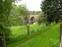 River bridge as seen from Brobury House Gardens Wallpaper