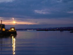 Breakwater Sunset Wallpaper