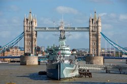 HMS Belfast and Tower Bridge Wallpaper
