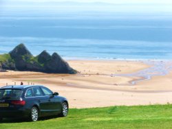 Sea view from three cliffs bay Wallpaper
