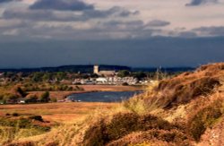 Christchurch from Hengistbbury Head Wallpaper