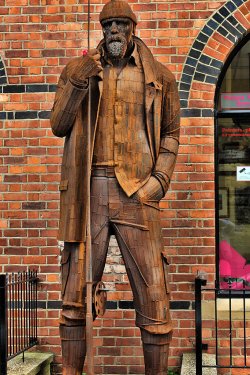 Giant Fisherman statue