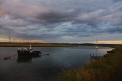 Dark clouds over Faversham creek