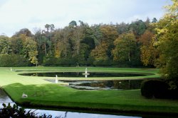 A view of Fountains Abbey Wallpaper